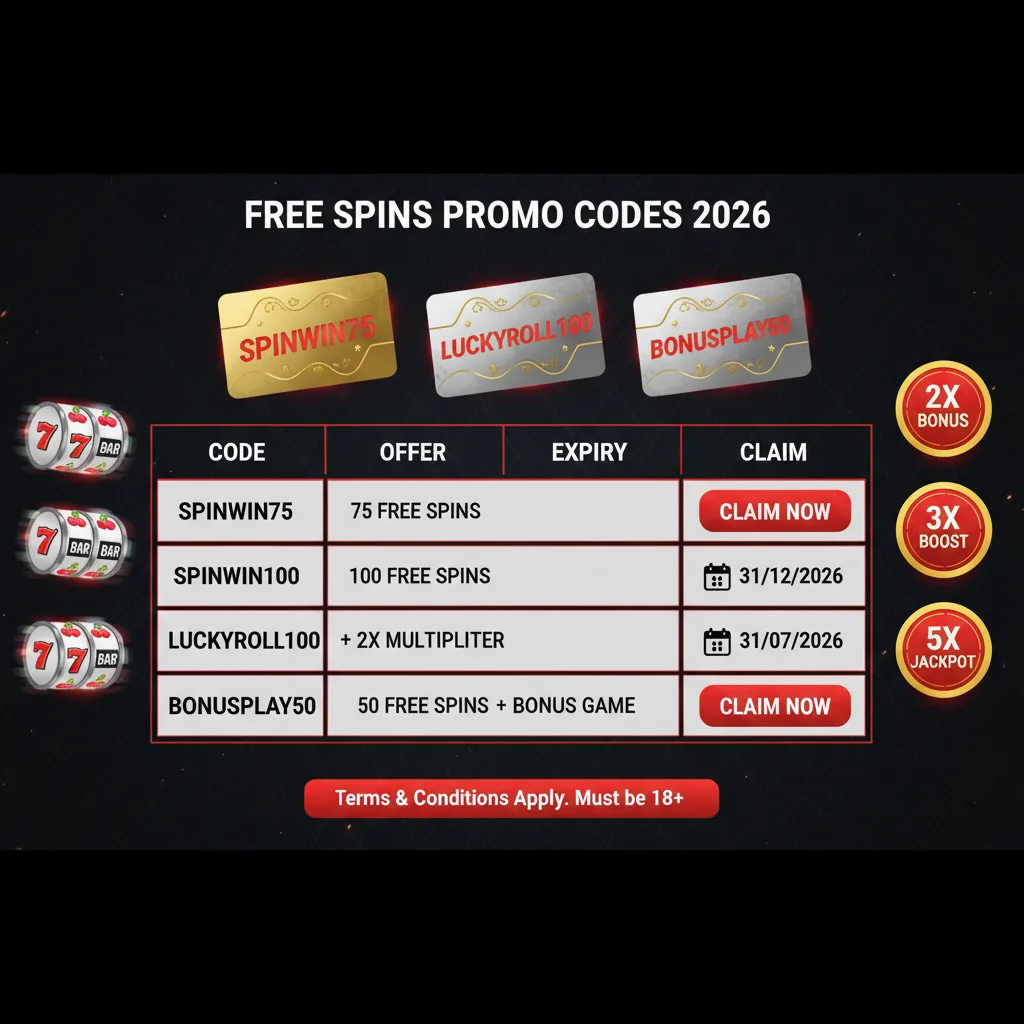 Promo kódy NV Casino na free spiny – tabulka duben 2026