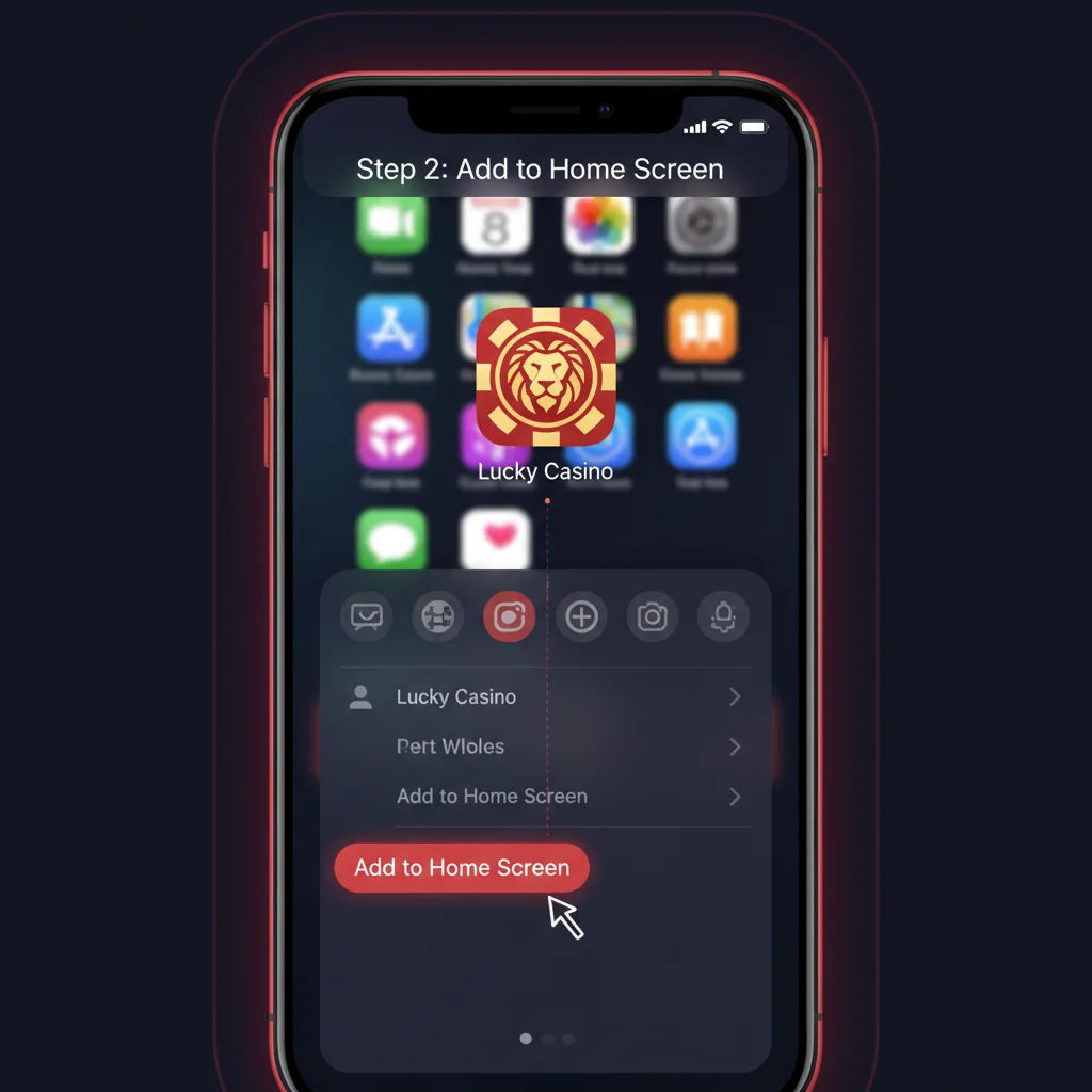 Přidání NV Casino na plochu iPhone přes Safari